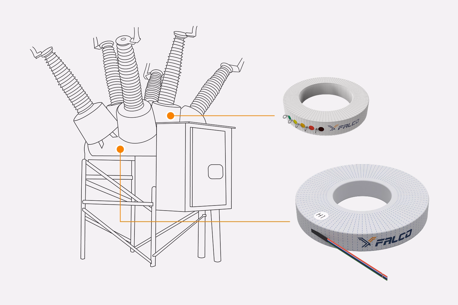 Falco bushing current transformers for power transformers